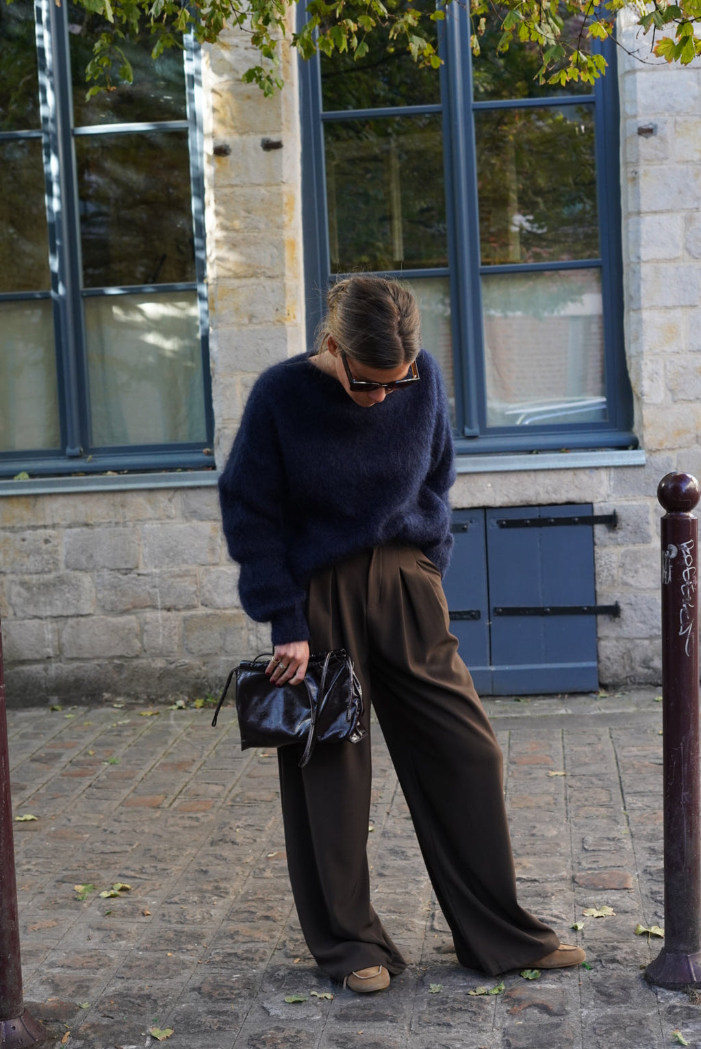 Maurice Mohair Navy Sweater