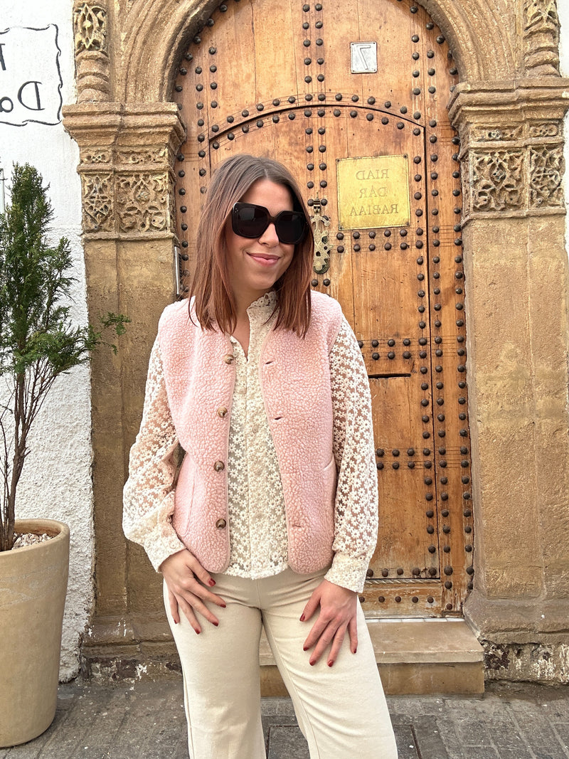 Gilet Berger Arianne Rose Pâle