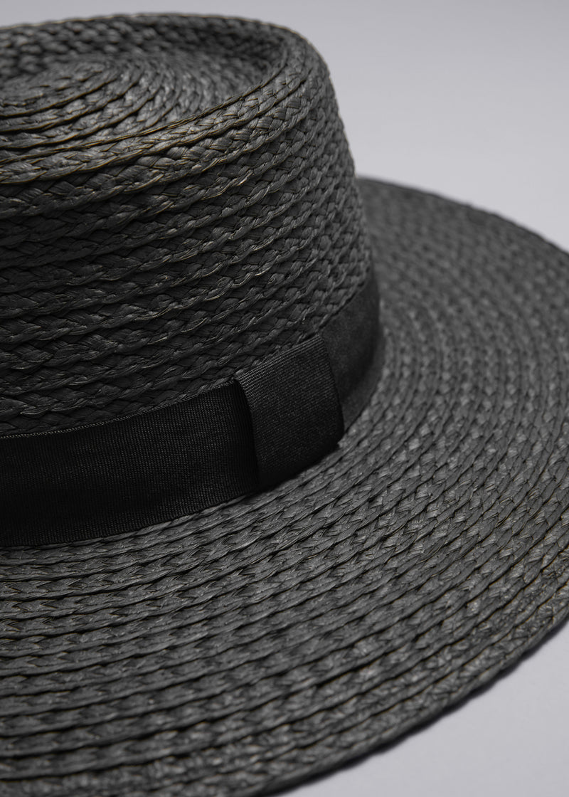Hat St Oppli Straw Hat - Black - Women
