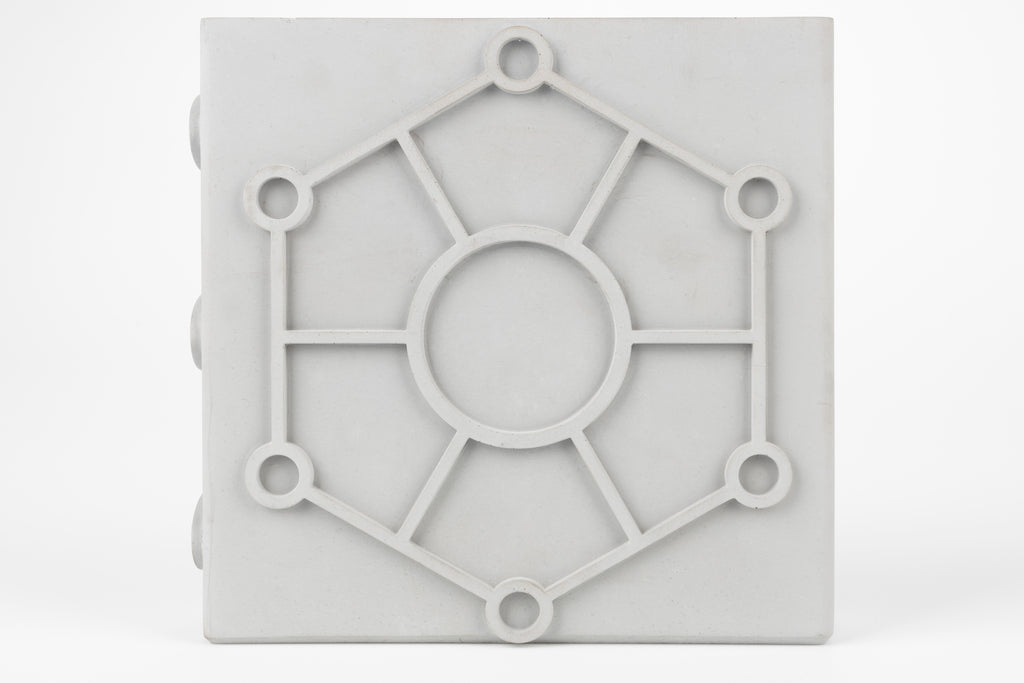 Graphic Plat - Vase - Concrete - Gray