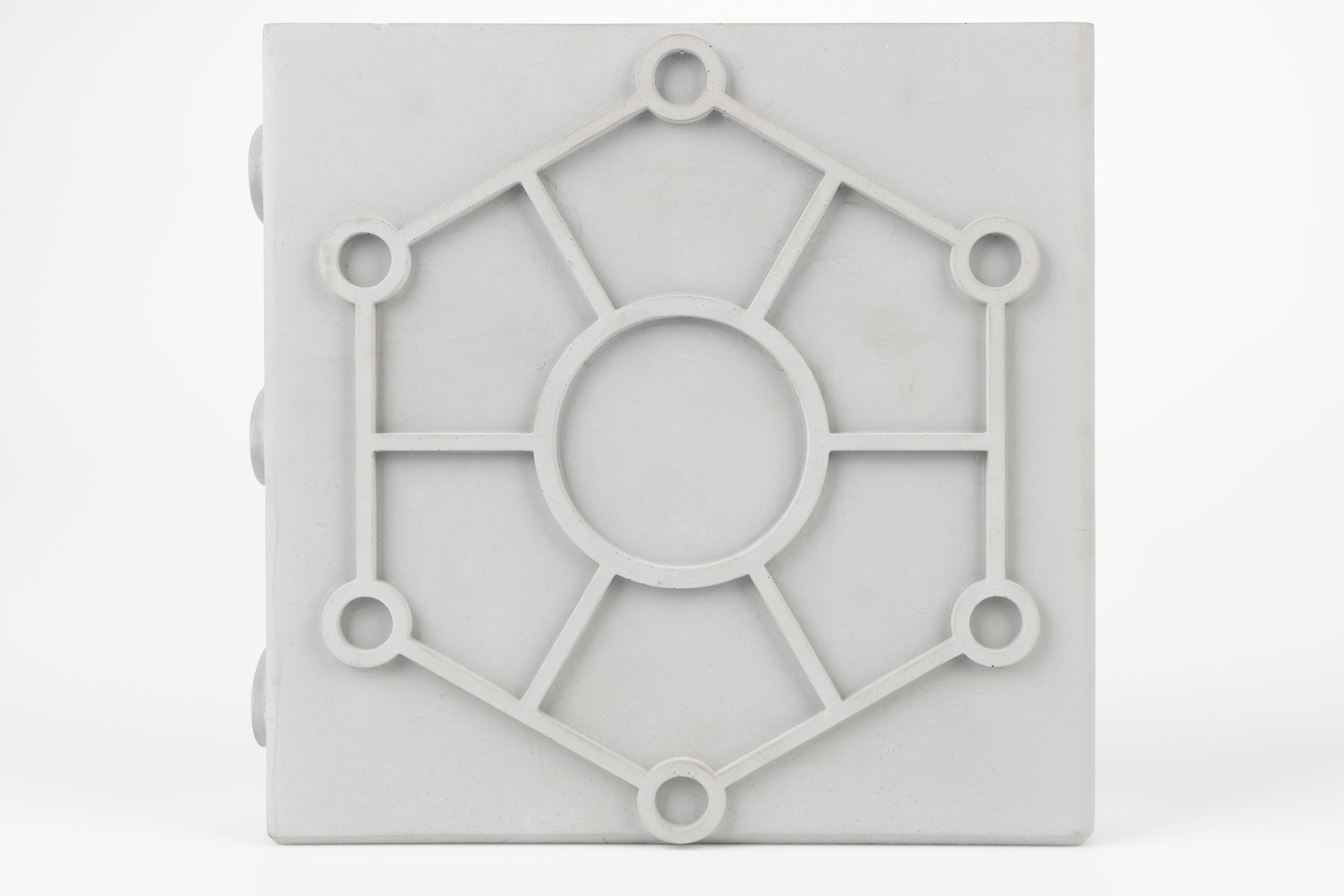 Graphic Plat - Vase - Concrete - Gray