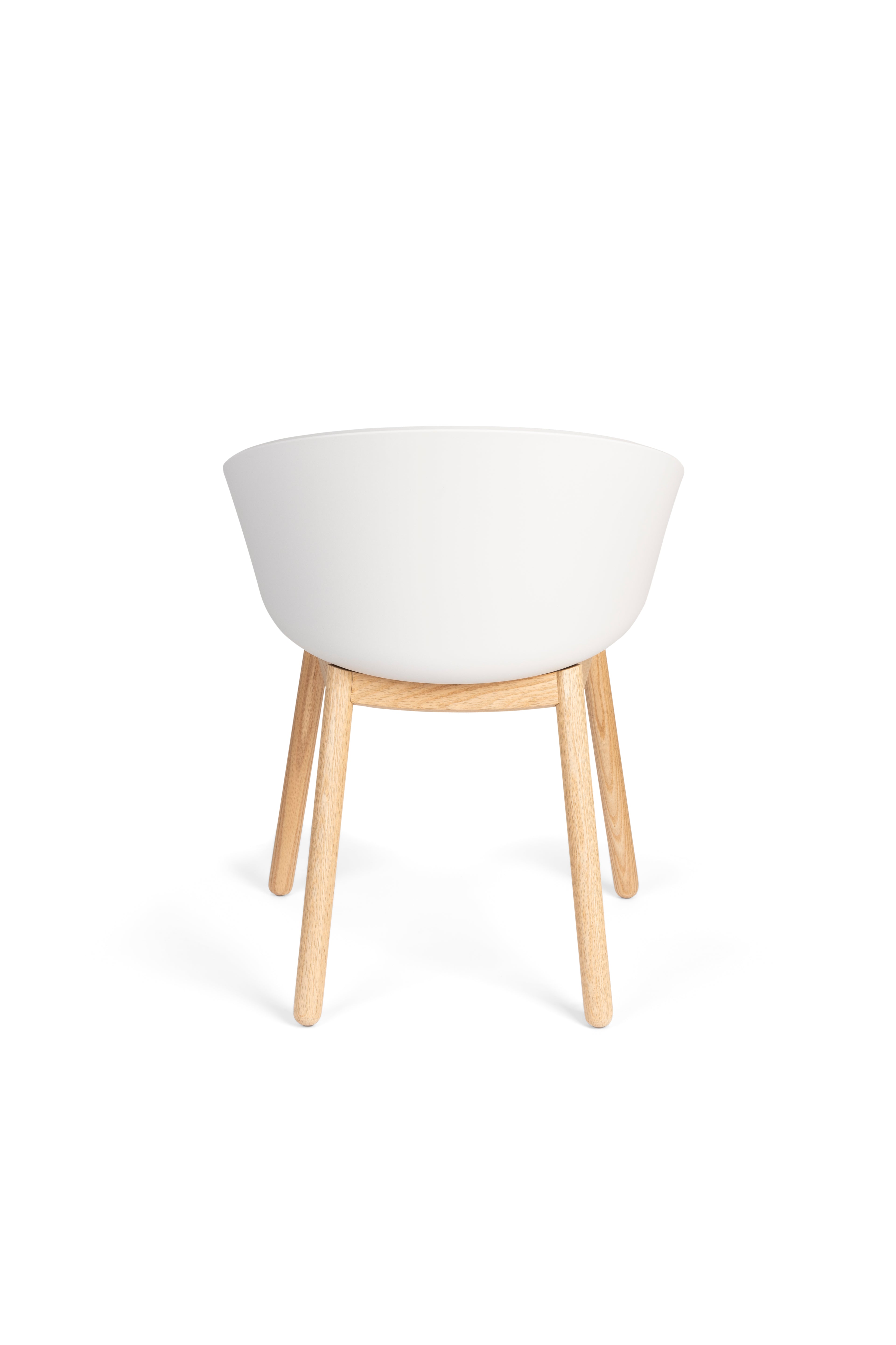 Void - Fauteuil De Salle À Manger - Plastique polypropylène - Chêne Blanc Lait