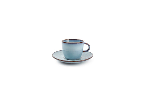Marrakesh - Set De 4 Tasses À Moka - Grès - Bleu
