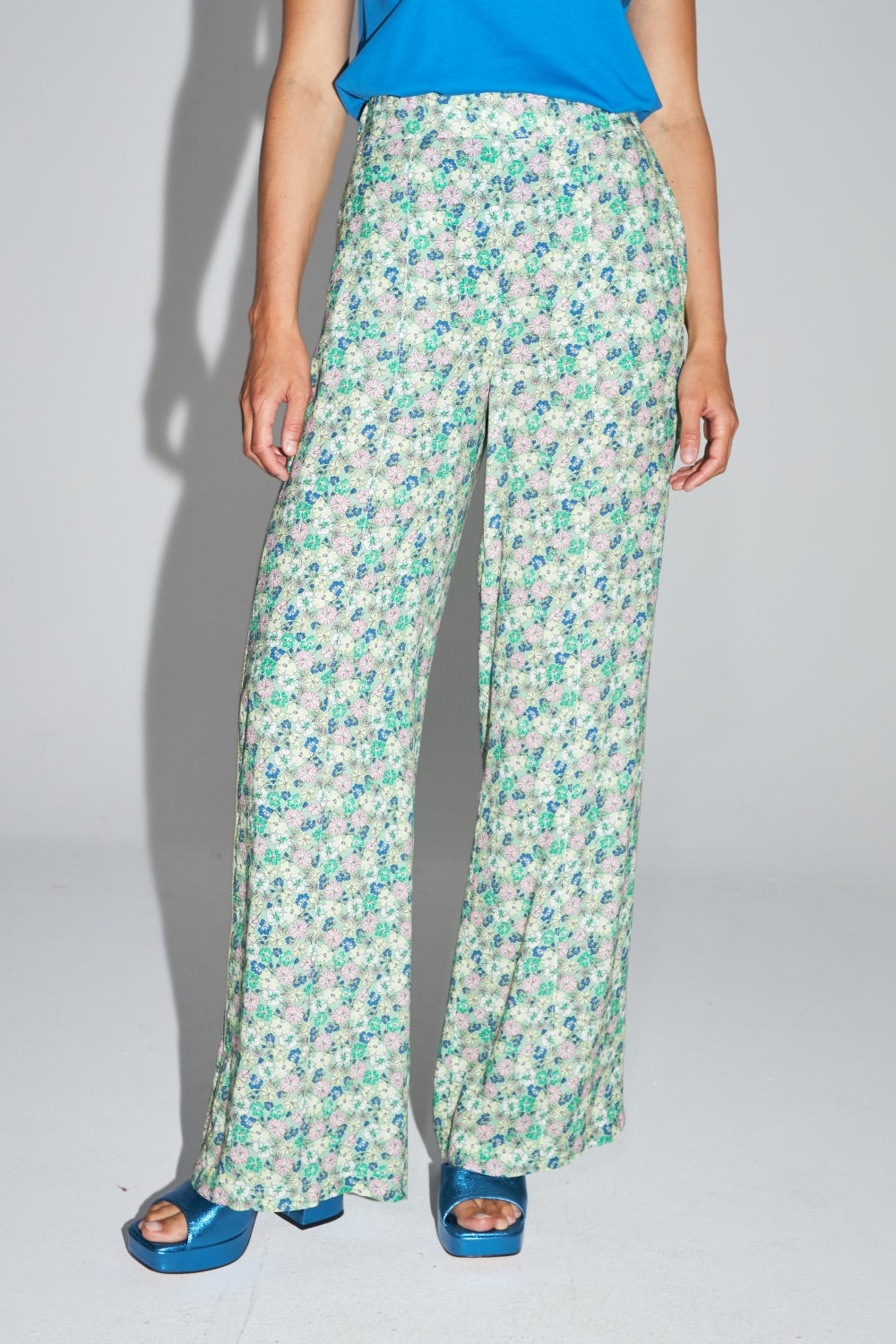 The Pink And Yellow Gypsy Floral Print Max Trousers