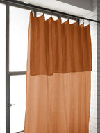 Gaïa - Rideau Ajustable + Anneaux Pince - Double Gaze De Coton Unie - Abricot