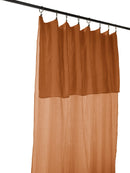 Adjustable Curtain + Clip Rings - Double Plain Cotton Gauze - Gaia - Apricot