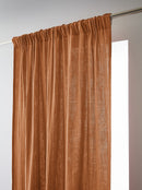 Gathered Curtain Tape - Double Plain Cotton Gauze - Gaia - Apricot