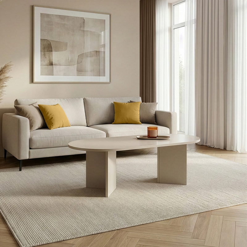 Iris - Oval Coffee Table - Cashmere
