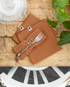 Gaïa - Lot De Serviettes - Double Gaze De Coton Unie - Abricot