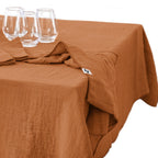 Gaïa - Nappe Rectangle - Double Gaze De Coton Unie - Abricot