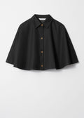 Plastron Style Neck Warmer - Cashew Cape - Black