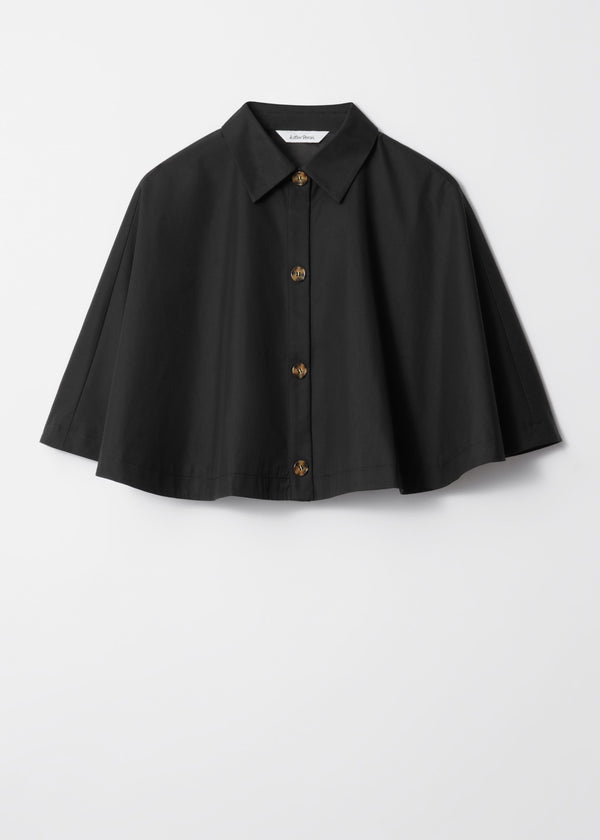 Plastron Style Neck Warmer - Cashew Cape - Black