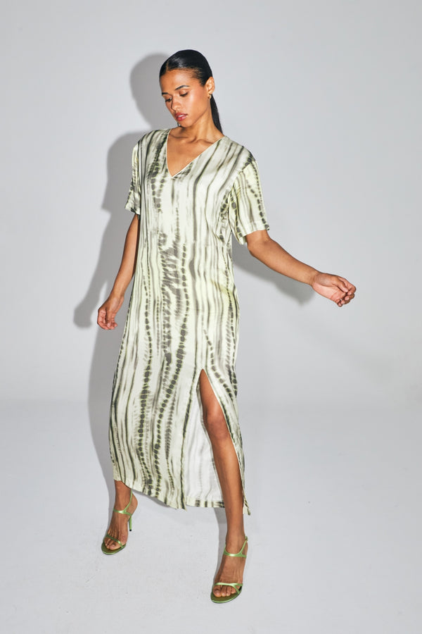 The Classy Tie And Dye Print Elisé Dress Made In Italy