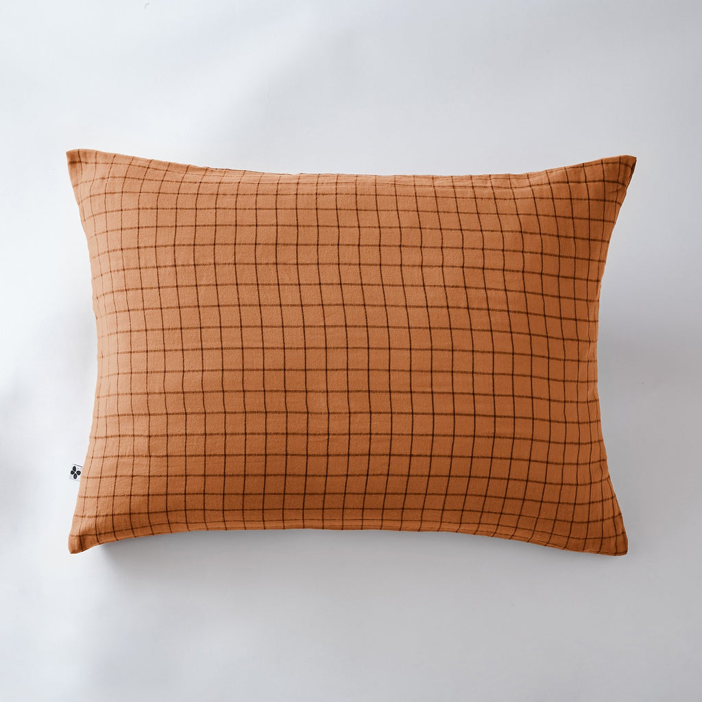 Gaïa - Taie D'Oreiller - Double Gaze De Coton - Mix Abricot