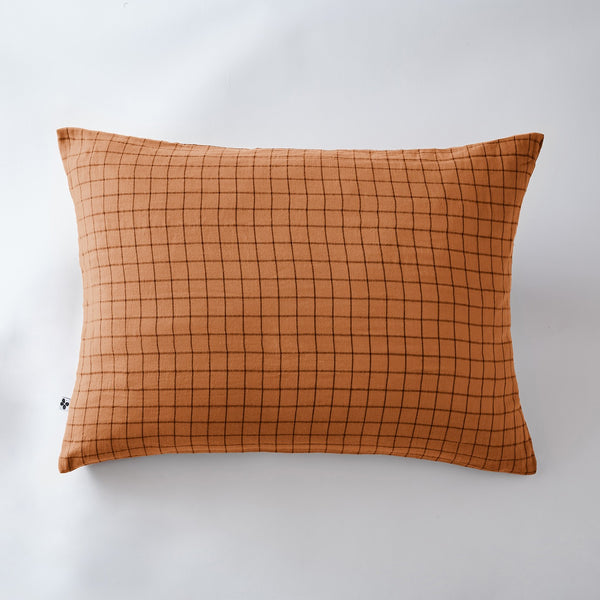 Gaïa - Taie D'Oreiller - Double Gaze De Coton - Mix Abricot