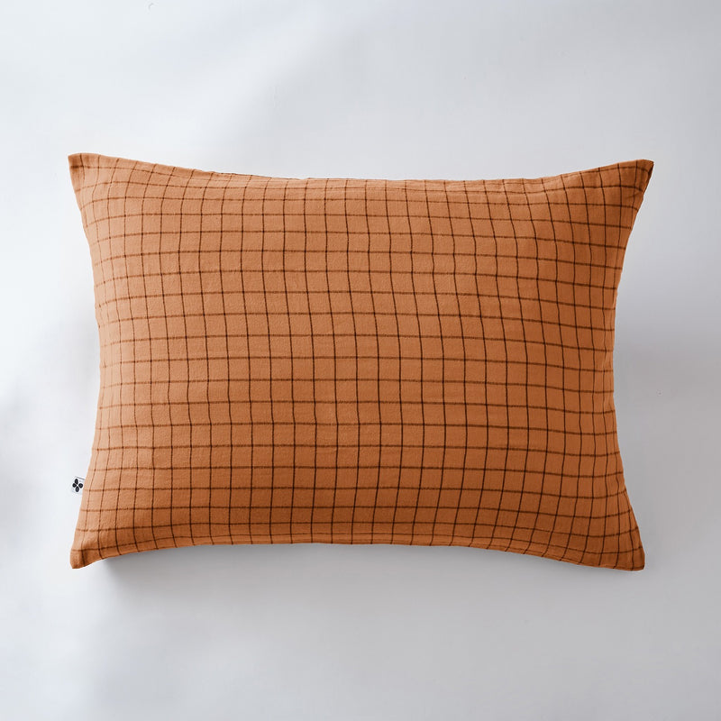 Taie D'Oreiller - Double Gaze De Coton - Gaïa - Mix Abricot