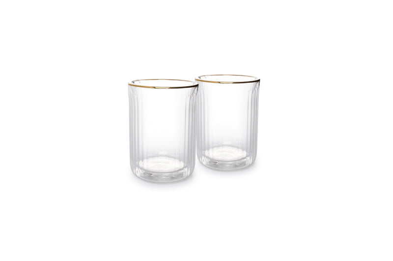 Rome - Set De 2 Tasses Double Paroi - Verre Borosilicaté - Transparent
