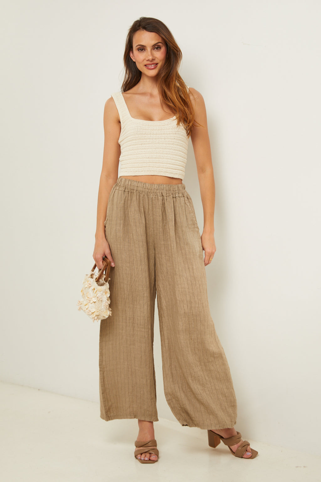 Trousers - Taupe - Women
