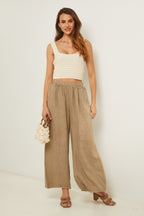 Trousers - Taupe - Women