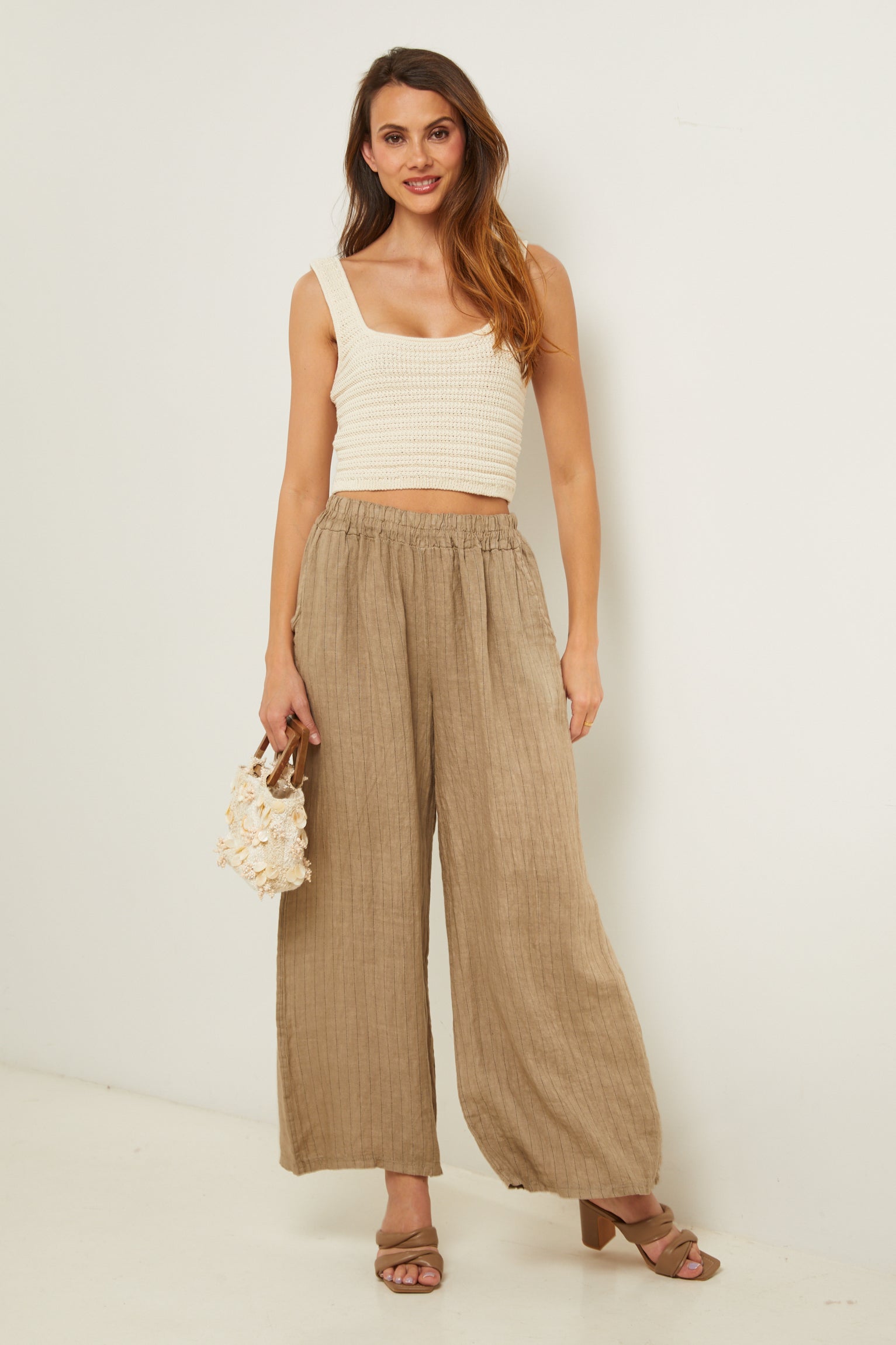 Trousers - Taupe - Women
