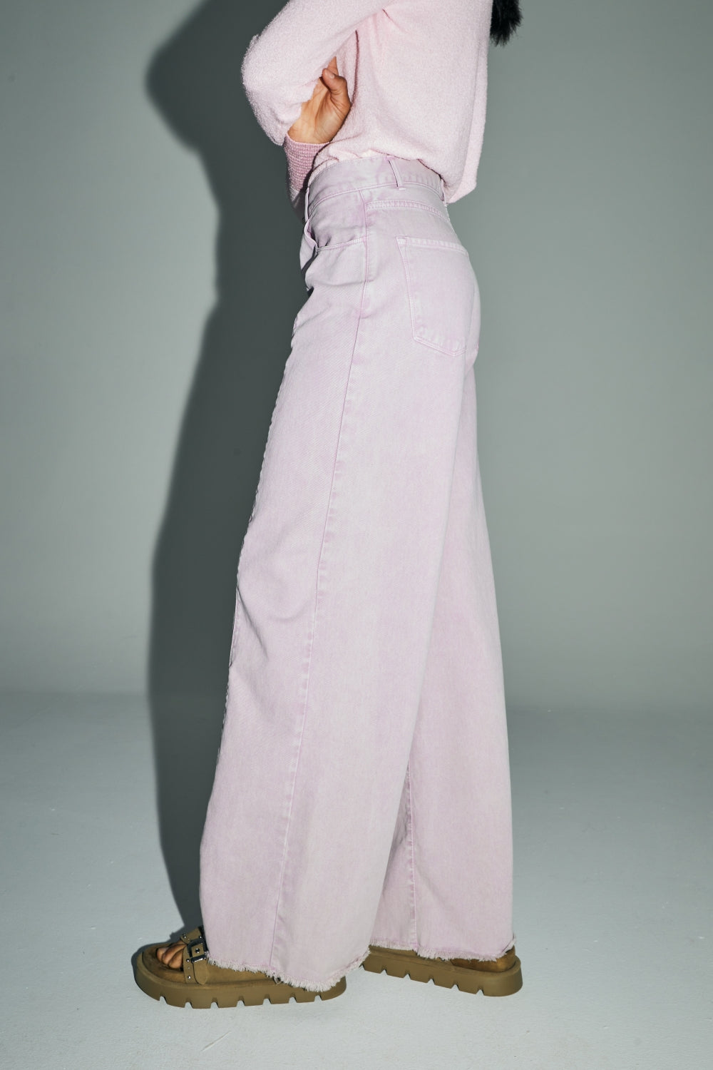 Le Denim Swiggy Palazzo Pink Fabriqué Au Portugal