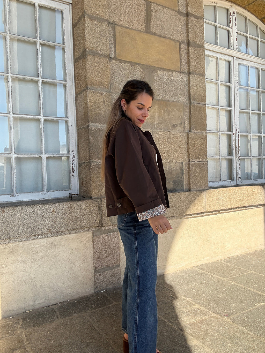 Chaqueta trench Edith de algodón Liberty marrón