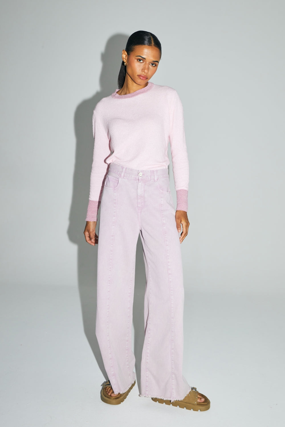 Le Denim Swiggy Palazzo Pink Fabriqué Au Portugal