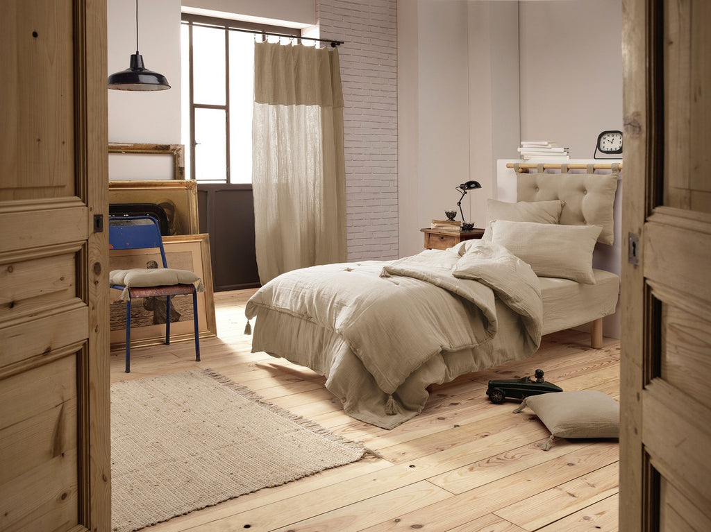 Gaïa - Edredon - Double Gaze De Coton Unie - Ficelle