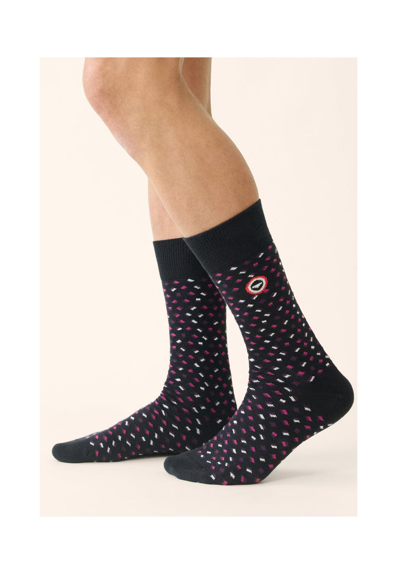 Chaussettes Mi-Hautes - Petit Carre Noir