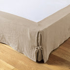 Gaïa - Falda de cama - Gasa de algodón lisa doble - Cordel