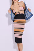 Dalida Dress - Disco Stripes