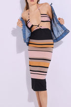 Dalida Dress - Disco Stripes