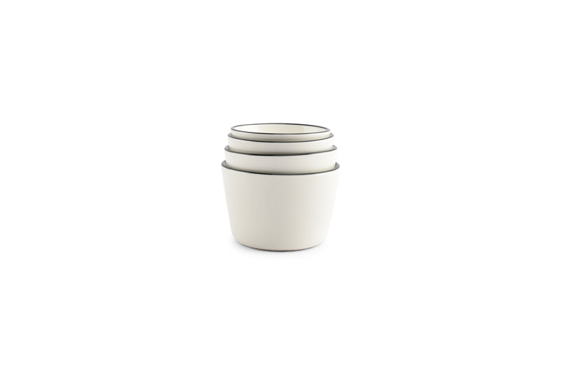 Nero - Set De 4 Bols - Porcelaine - Blanc