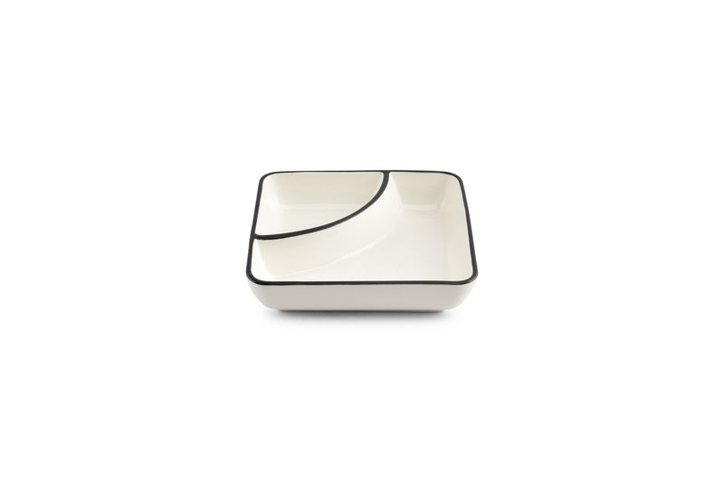 Nero - Set De 4 Plats À Servir - Porcelaine - Blanc