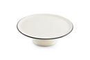 Nero - Plat À Tarte Sur Pied - Porcelaine - Blanc