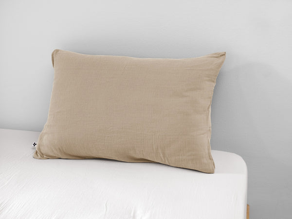 Gaïa - Funda de almohada - Gasa de algodón doble lisa - Cordel
