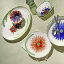 Fleur - Set De 4 Bols - Grès - Blanc/Vert