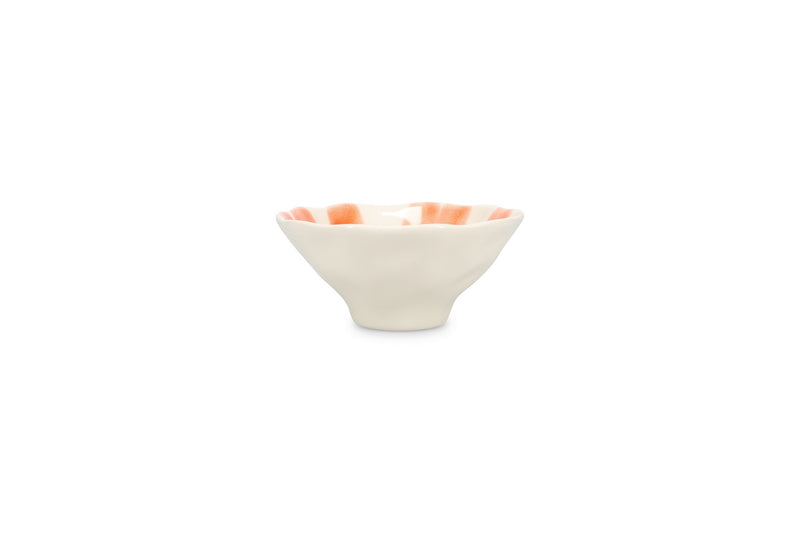 Fleur - Set De 4 Bols - Grès - Blanc/Vert