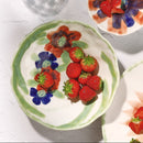 Fleur - Set De 4 Bols - Grès - Blanc/Vert
