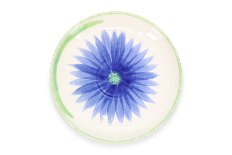Fleur - Bol - Grès - Blanc/Vert
