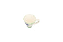 Fleur - Set De 4 Tasses - Grès - Blanc/Vert