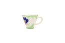 Fleur - Set De 4 Tasses - Grès - Blanc/Vert