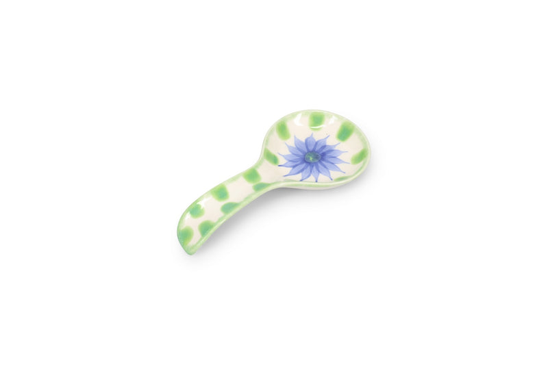 Fleur - Porte-Cuillère - Grès - Blanc/Crème