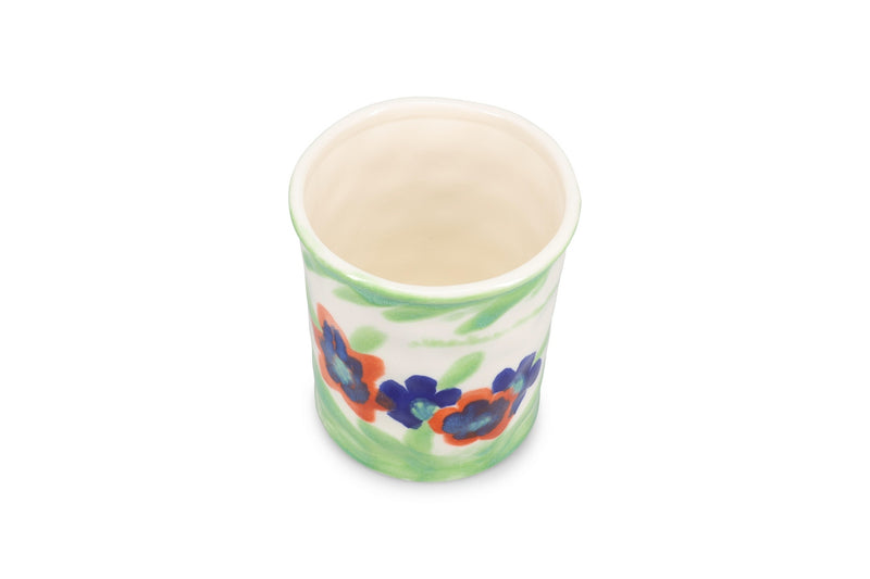 Fleur - Porte-Ustensile De Cuisine - Grès - Blanc/Crème