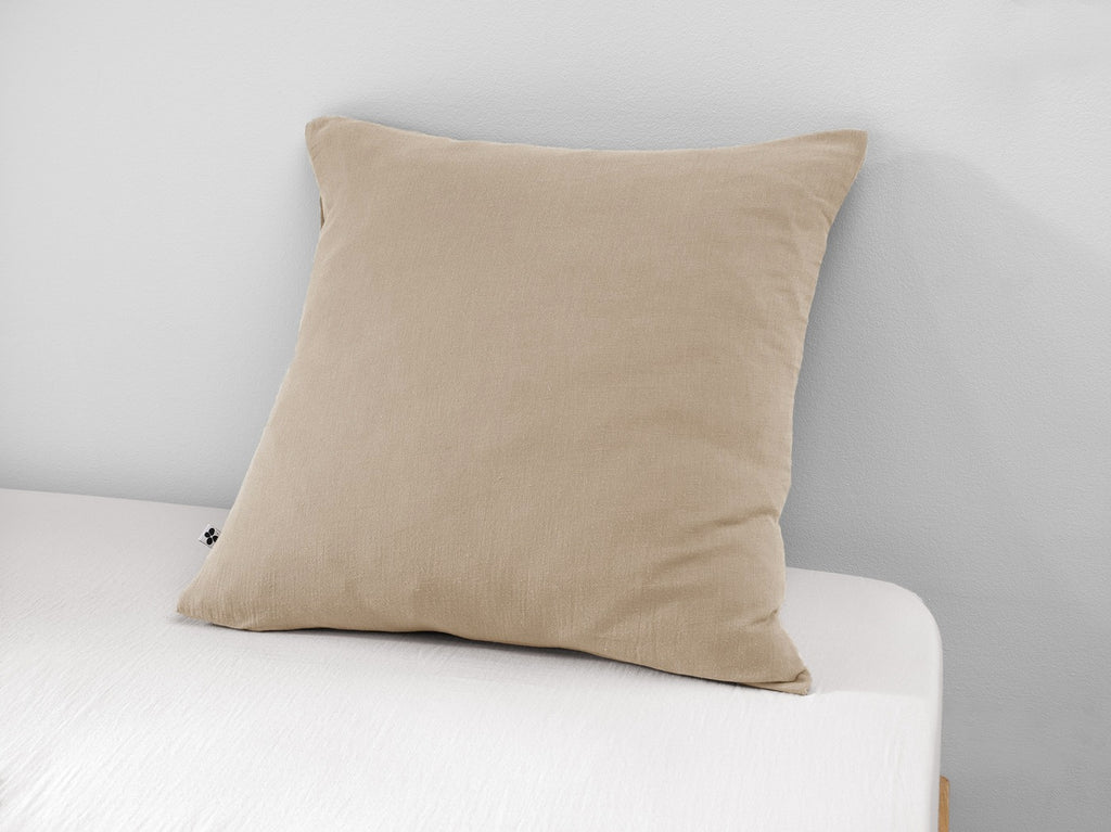 Gaïa - Taie D'Oreiller - Double Gaze De Coton Unie - Ficelle