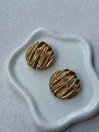 Pendientes Vintage - Redondos Dorados Texturizados
