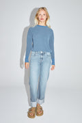 Le Denim Kate Straight Blue Fabriqué Au Portugal