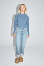 Le Denim Kate Straight Blue Fabriqué Au Portugal