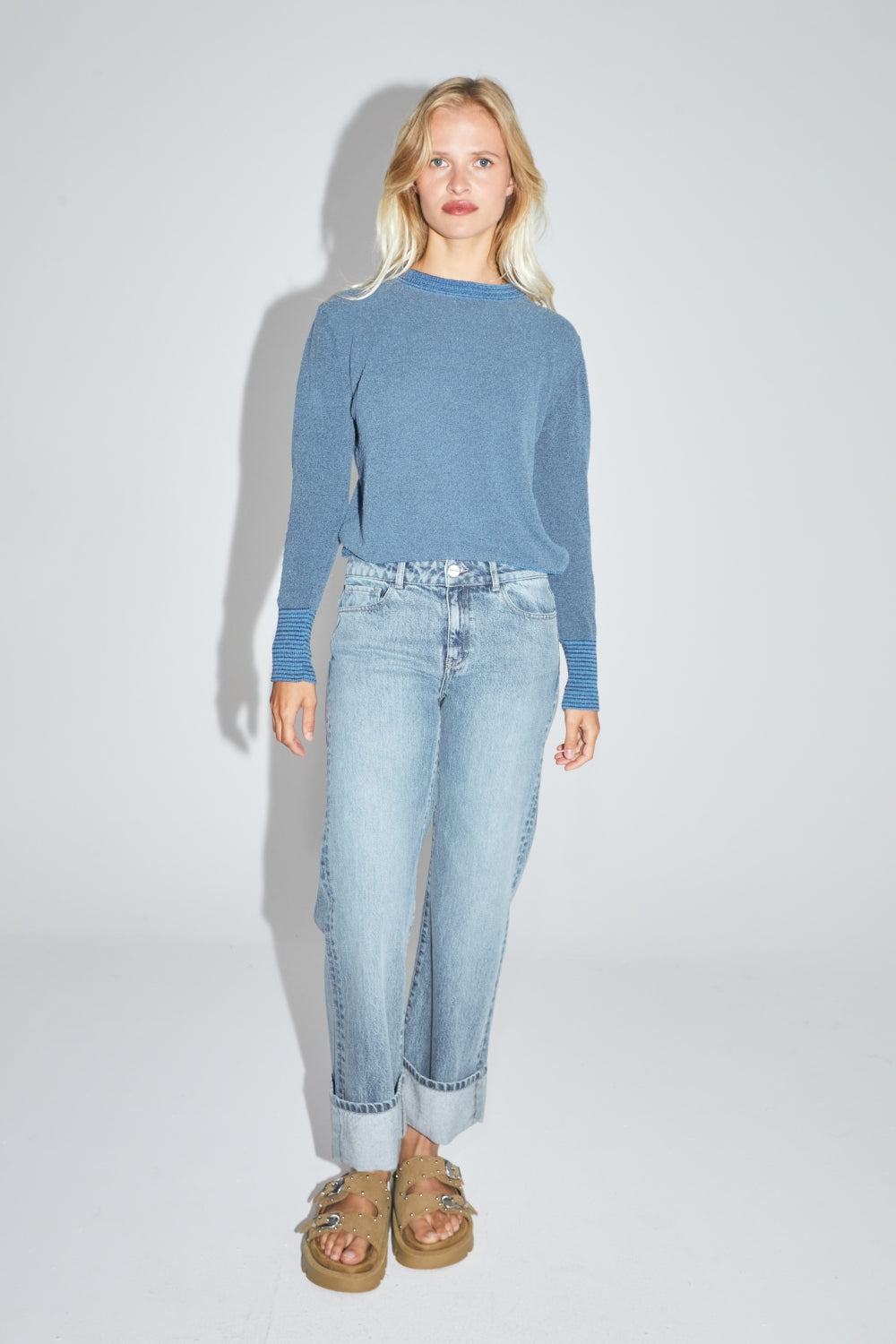 Le Denim Kate Straight Blue Fabriqué Au Portugal