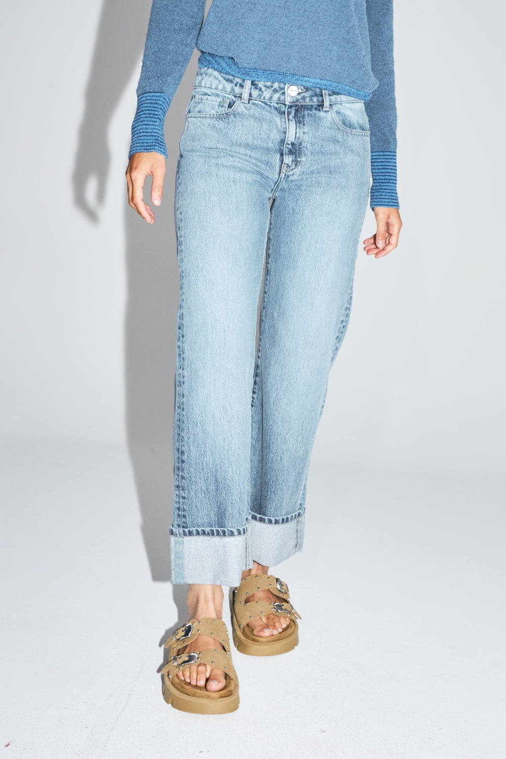 Le Denim Kate Straight Blue Fabriqué Au Portugal